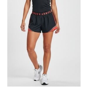 Under Armour Women's Play Up Running Shorts Gym Yoga Active Black Orange Size XS